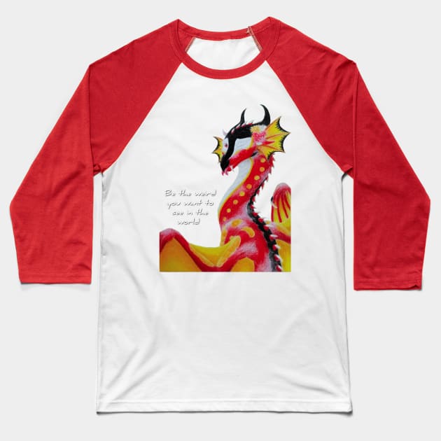 Lycoris Sticker Quote Baseball T-Shirt by Lycoris ArtSpark